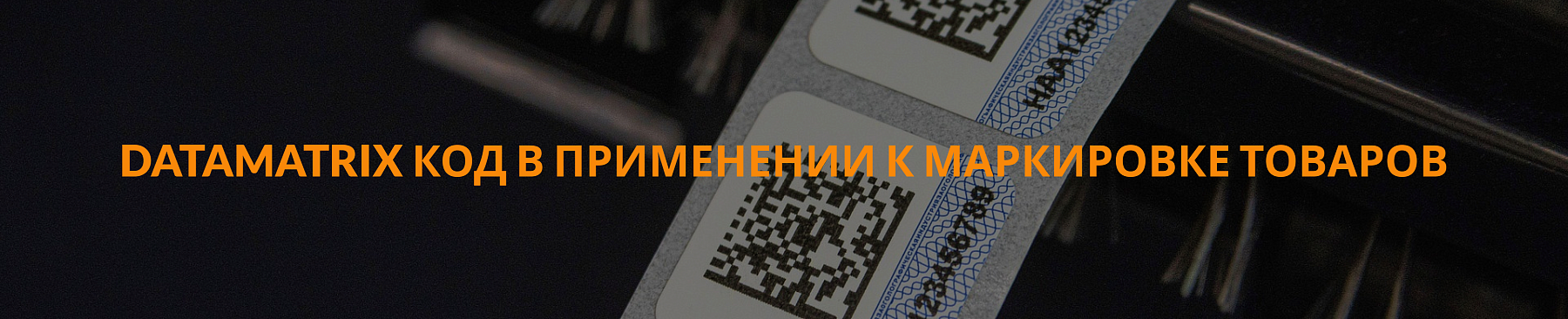Data Matrix код в применении к маркировке товаров